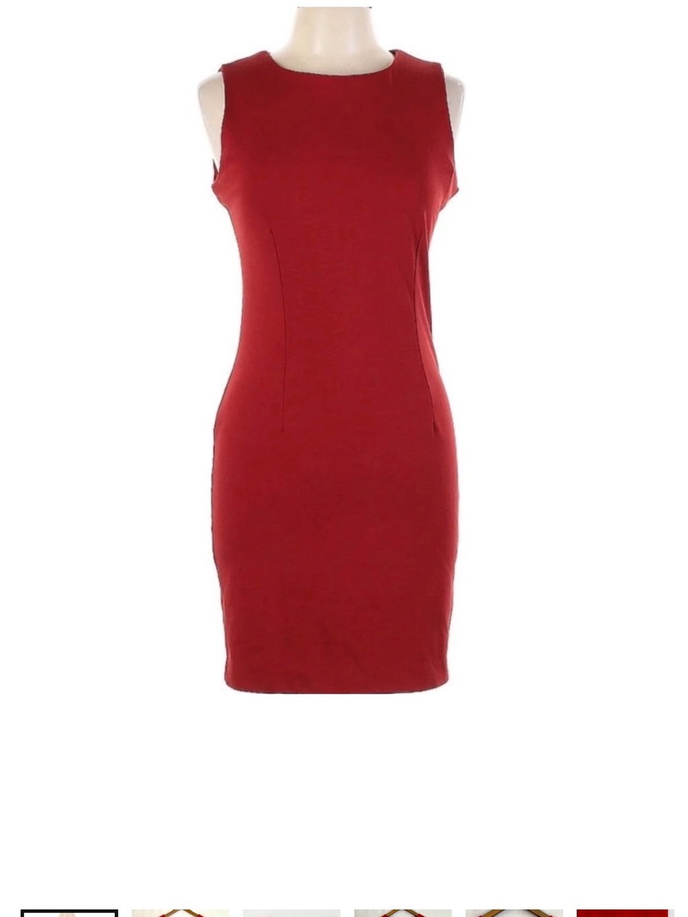 Alfred Sung Sleeveless Mid-length Sheath Dress Red Size XL
